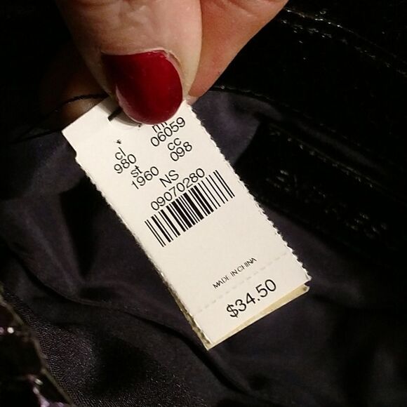 Cute purple & black  new with tags clutch - Picture 5 of 6